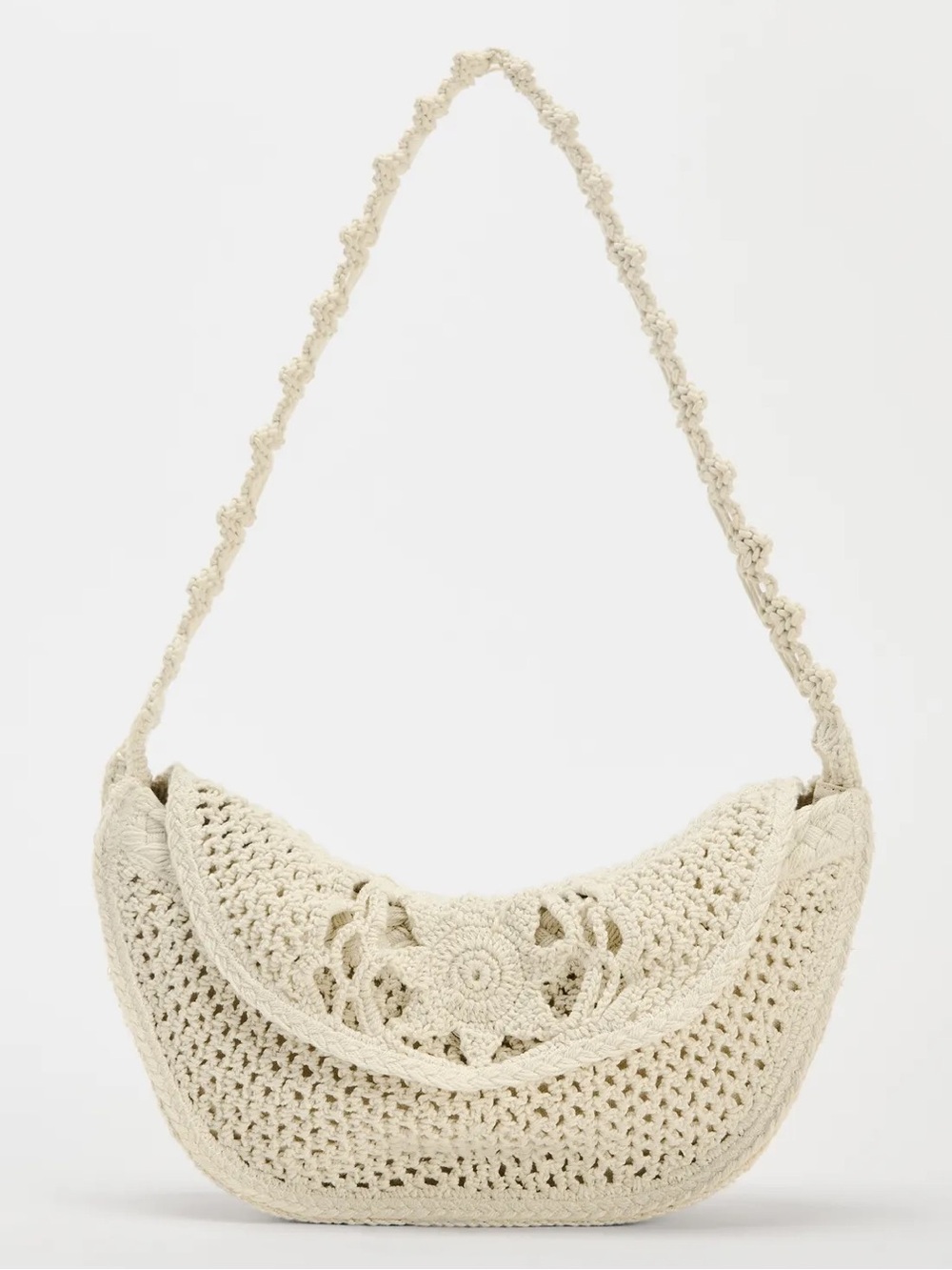 ZARA MACRAME SHOULDER BAG